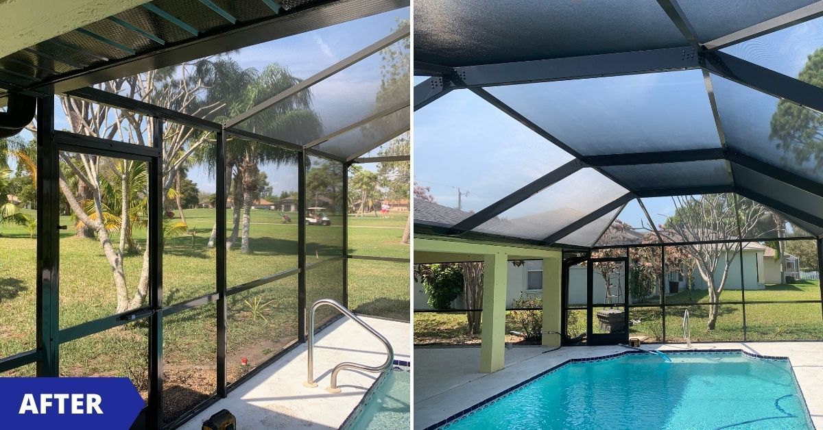 Restoring an Old Pool Cage with a ‘Brand New’ Look in Cape Coral - Gulf ...